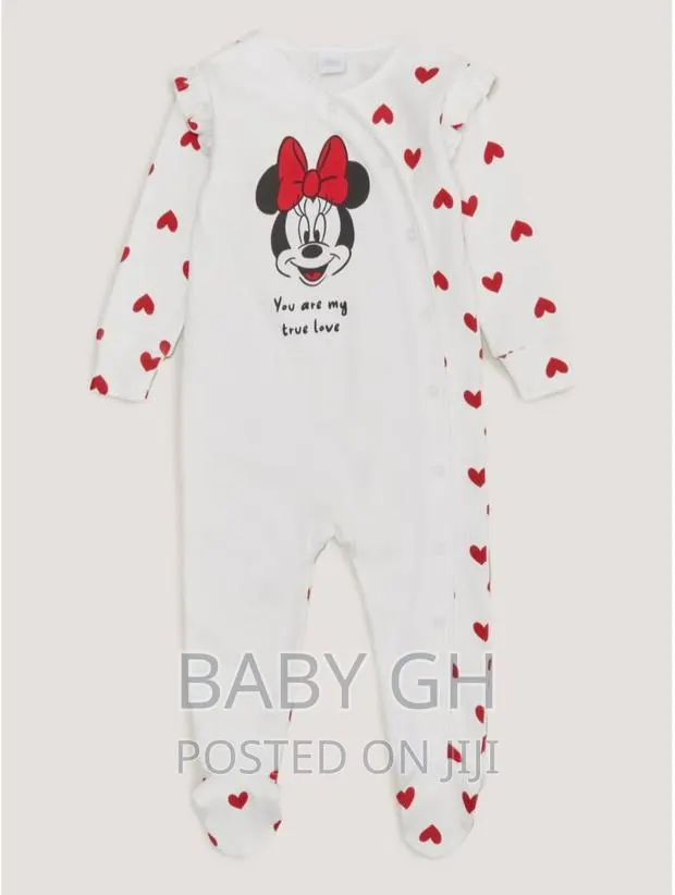 Baby Cream Disney Minnie Mouse Sleepsuit · Photo 1