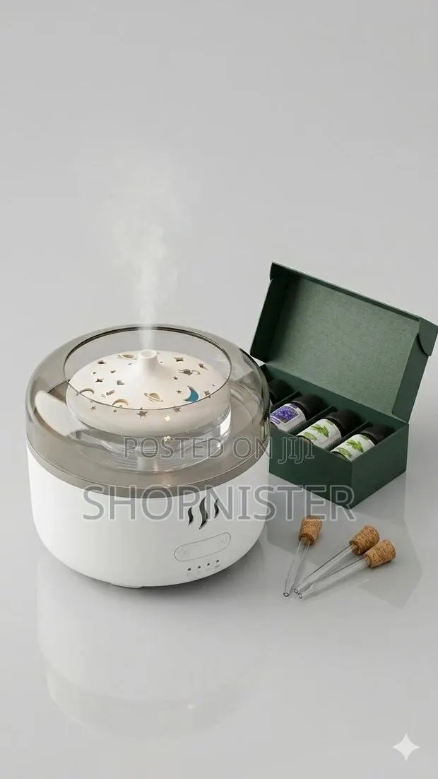 Starry Night Aroma Diffuser Gift Set – 6 Pure Essential Oils Included · Photo 1