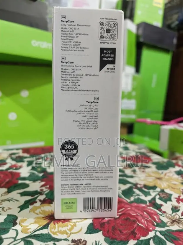 Oraimo TempEase Infrared Forehead Thermometer Dual Mode Body Object · Photo 3
