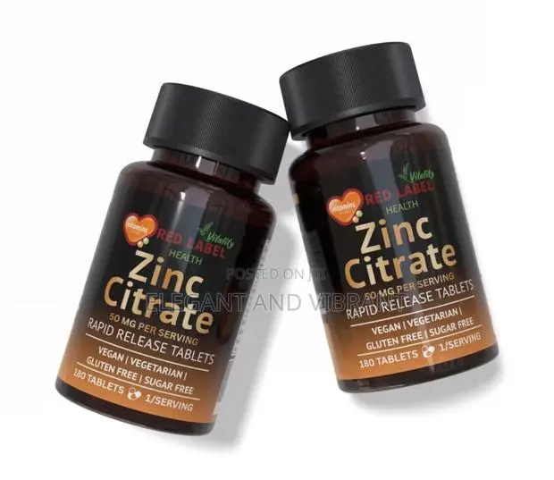 Zinc Citrate 50mg Tablets, 180 High Strength Zinc for Men Women · Photo 1