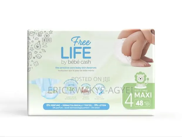Freelife Bebe Cash - Nappies - Maxi 4 (7-18kg) - Case - 2 Packs of 48 · Photo 1