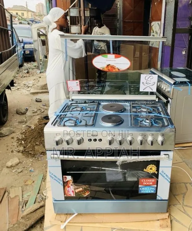 Lovely Design Ferre 4 Gas + 2 Electric Cooker(Oven Grill)Gray · Photo 1
