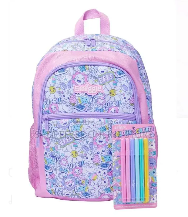 Smiggle Play Zone DIY Backpack – Pink | School Bag · Photo 1