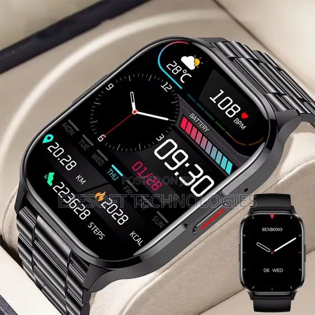 SENBONO Air3 Smart Watch AMOLED HD Display, Bluetooth Calling · Photo 1