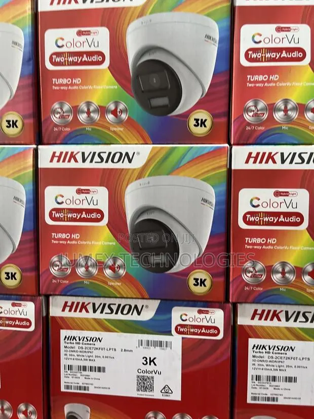 Hikvision 3k/5mp 2way Audio Camera Dome Ds-2ce72kf0t-LPTS Analog · Photo 1