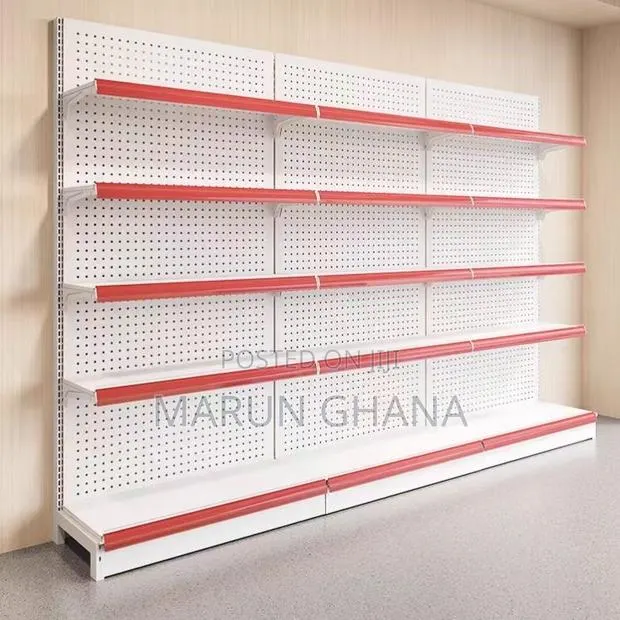 Single-Sided Supermarket Wall Shelves Retail Display Racks · Photo 1