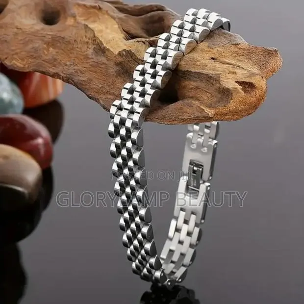 Men’S Stainless Steel Bracelet – Adjustable, Durable Stylish · Photo 1