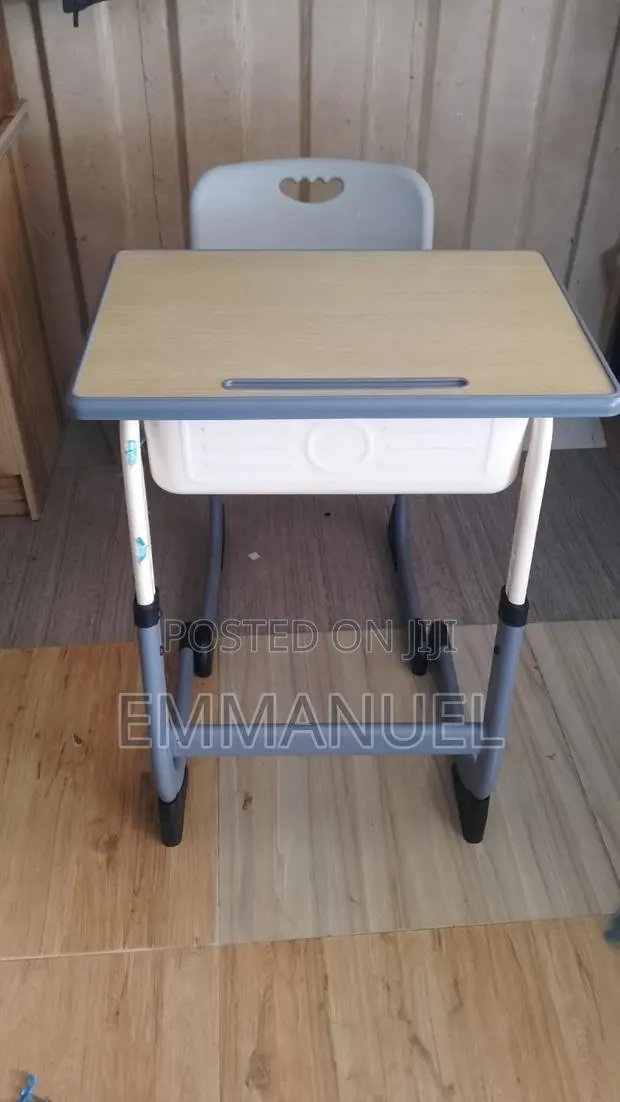 Strong Metalic Plastic and Wooden Mono Adjustable School Desk · Photo 1