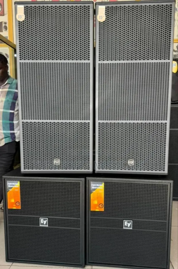 Ev Single Bass And Rcf Full Range Speakers · Photo 1