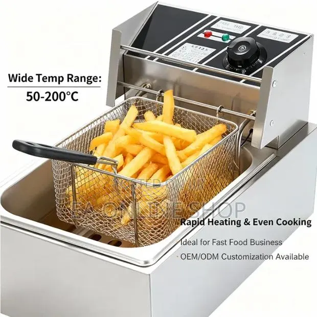 2500W 6L Electric Deep Fryer for Commercial Home Use + Temp. Control+ · Photo 2