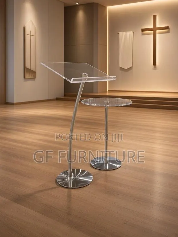 Modern Acrylic Stainless Steel Pulpit · Photo 1