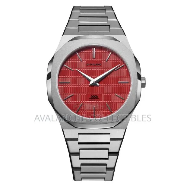 D1 Milano Ultra Thin Red Dial Watch 41mm Case Size · Photo 1