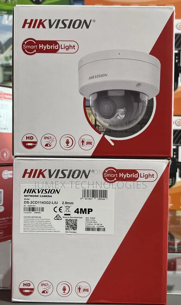 Hikvision 4mp Ip Camera With Audio Smart Hybrid Ds-2cd1143g2-Liu · Photo 1