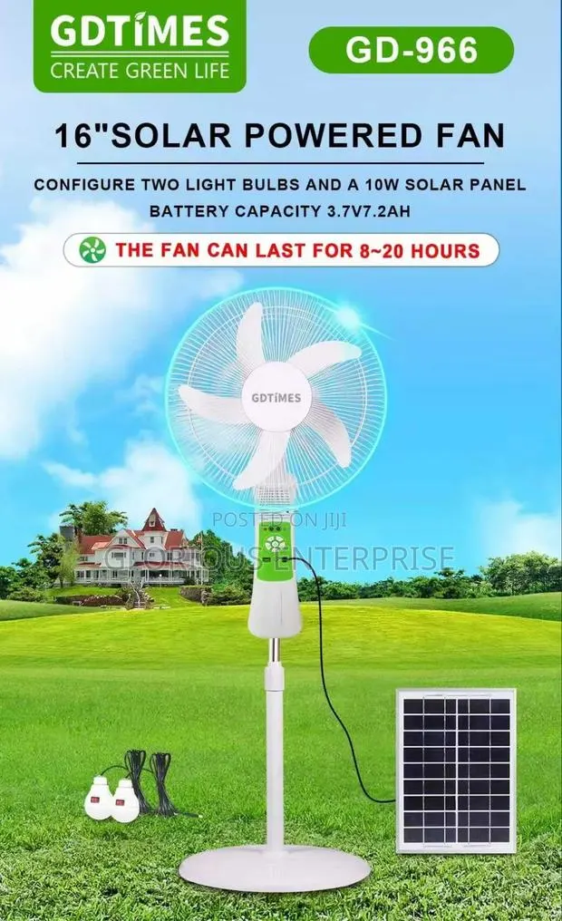 Rechargeable Solar Fan · Photo 1