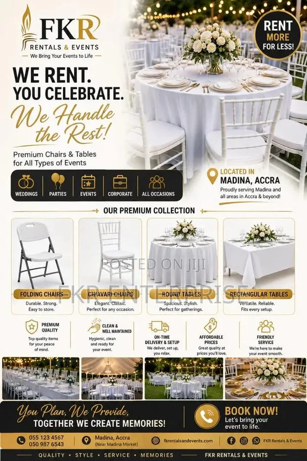 Rentals of Tables and Chairs · Photo 1