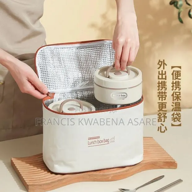Insulated Lunch Bowls 4pieces And A Lunch Bag +Spoon And Chopstick · Photo 1