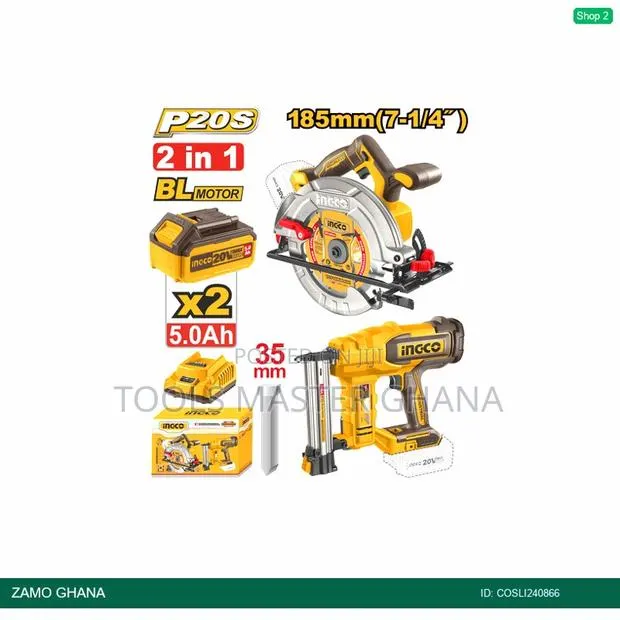 Cordless 20v Circular Saw 7.25" Brad Nailer 35mm 2 - Cosli240866 · Photo 1