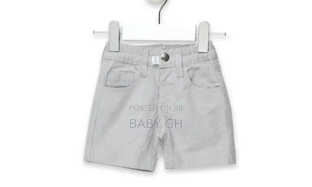 Boys M S Striped Gray Shorts · Photo 1