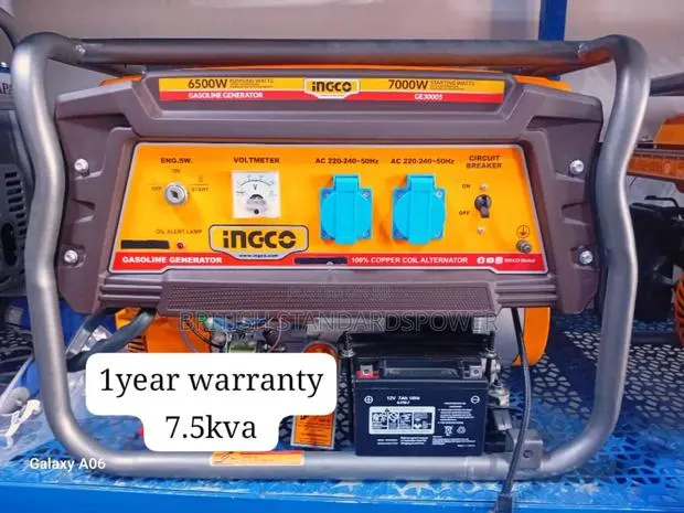7.5kva Petrol Generator With Fuel Conservation · Photo 1