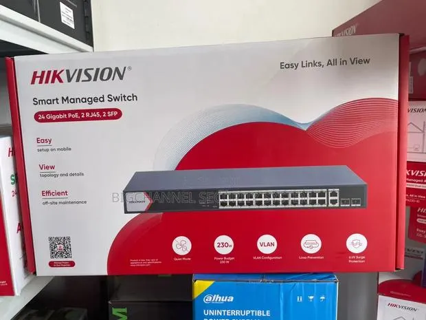 Hikvision Smart Managed Switch 24 Gigabit Poe, 2 Rj45 2 SFT · Photo 1