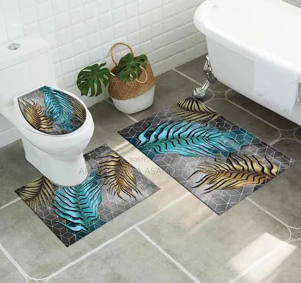 3 Pieces Bathroom Mat Set · Photo 1