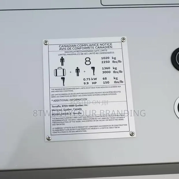 Metallic Tags/Labels for Machines