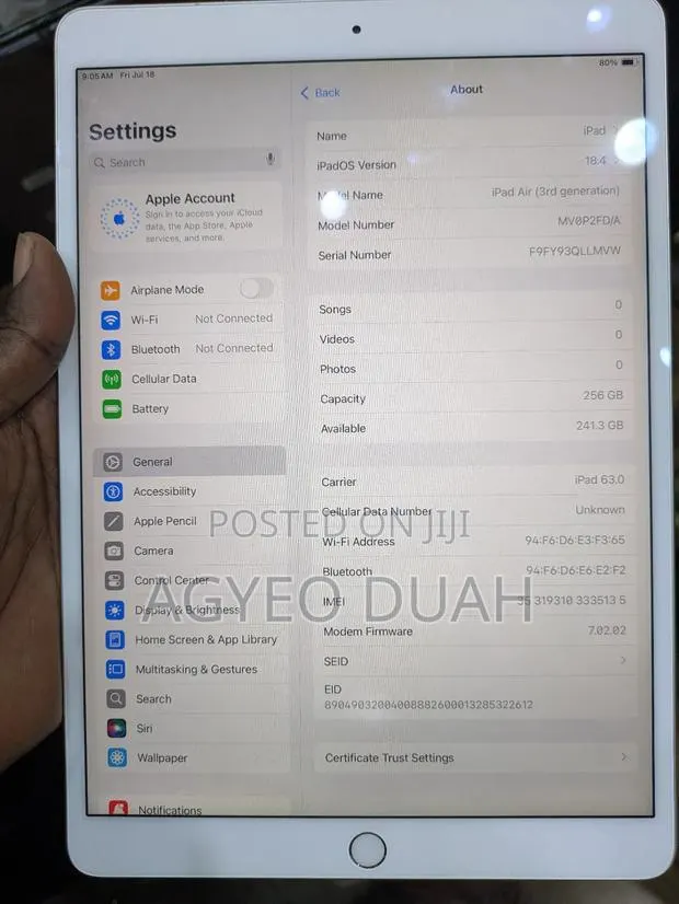 Apple iPad Air 3 256 GB Silver · Photo 1