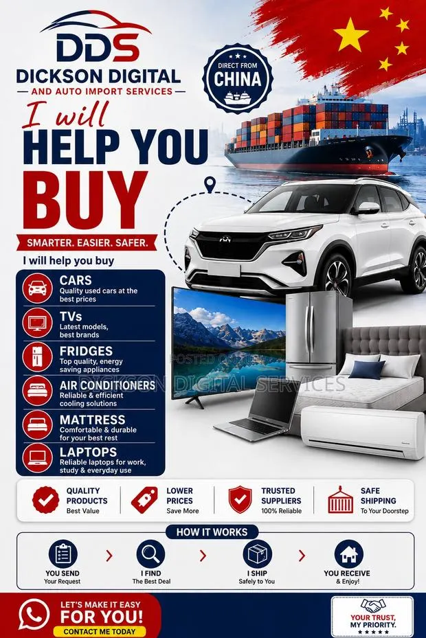 I Will Help You Buy Cars, TVs, Fridges, ACs and More From China · Photo 1