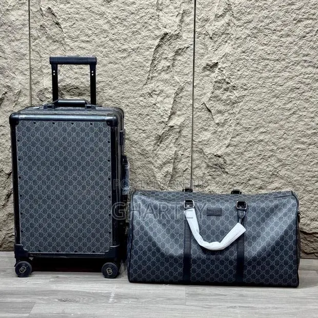 Luxury Gucci Monogram Luggage Set Suitcase Duffel Bag Supreme Canvas · Photo 1