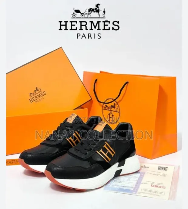 Hermes Paris Luxury Italian Unisex Sneakers “3 Colors” · Photo 1
