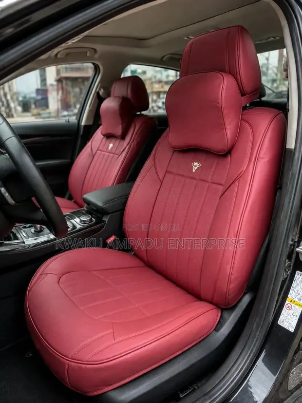 Royal Bull Wine Leather Car Seat Cover 🐂🔥 · Photo 1