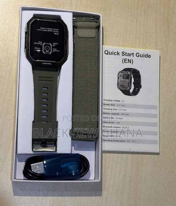 Blackview W60 Rugged Smartwatch Flashlight Compass Calling Waterproof · Photo 1