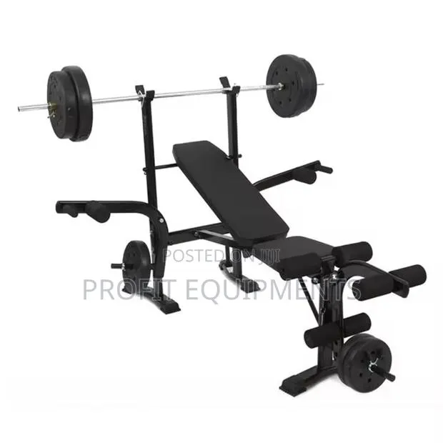Adjustable 3in1 Bench Press With 55kg Total Weights · Photo 1