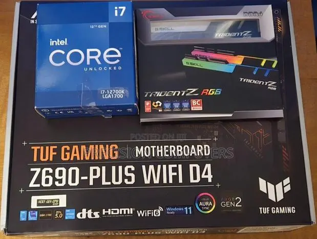 I7 12700kf + Asus Z690 Tuf Wifi D4 + 32gb Trident Z RGB Ram · Photo 1
