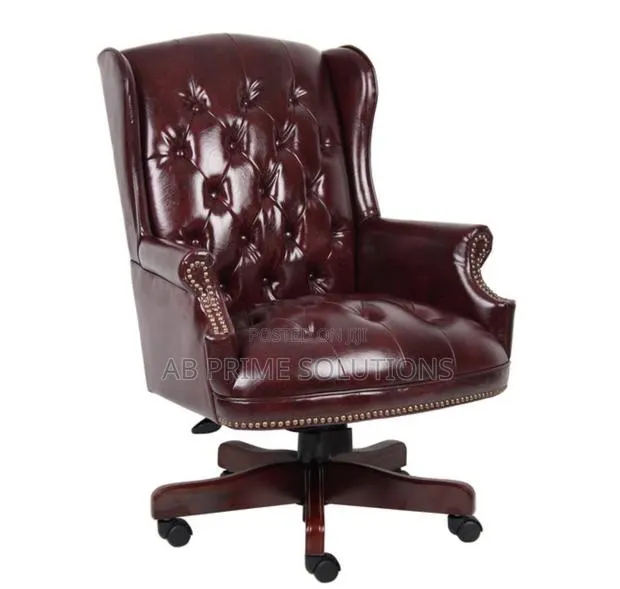 Boss Burgundy Traditional Series Wingback Chair · Photo 1