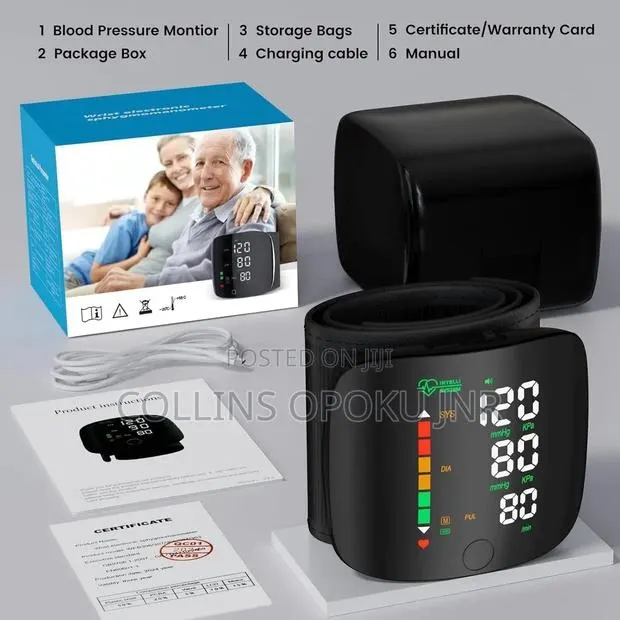 Rechargeable Digital Wrist Blood Pressure Monitor Voice Heart Rate · Photo 2