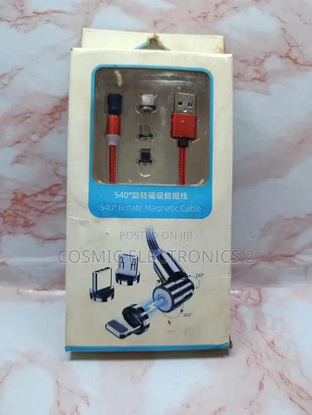 3-in-1 Magnetic Fast Charging Cable With 360° 180 Rotating Connector · Photo 1