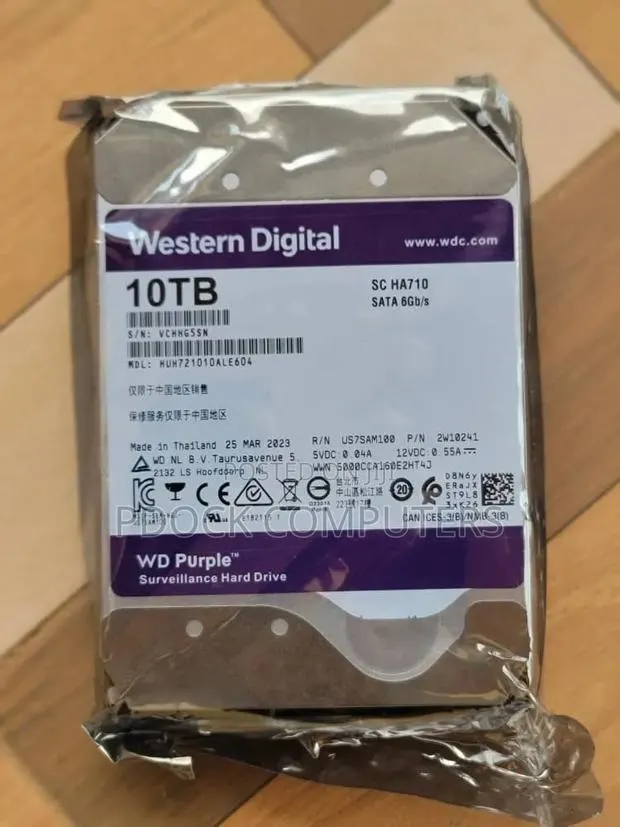 10TB WD Purple Surveillance Hard Disk Drive ORIGINAL · Photo 1