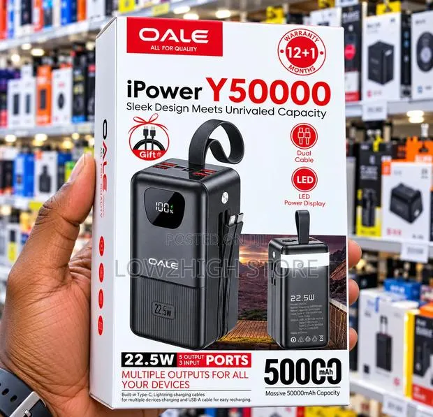 Oale iPower Y50000 50,000mAh 22.5W Power Bank - Low2High · Photo 1