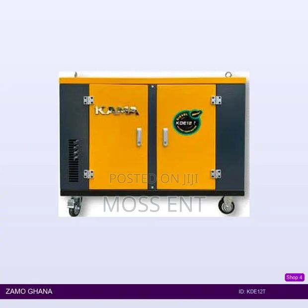 Diesel Generator 9.5kva 1phase 43.2a Digital Board - Kde12t · Photo 1