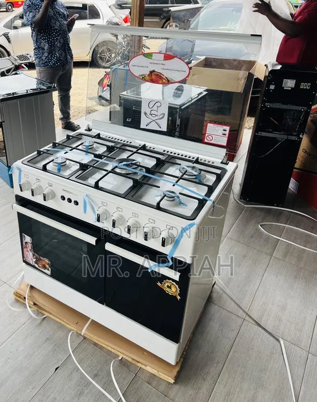 Affordable Mediatech 60x90cm 5 Gas With Oven Grill(White) · Photo 1