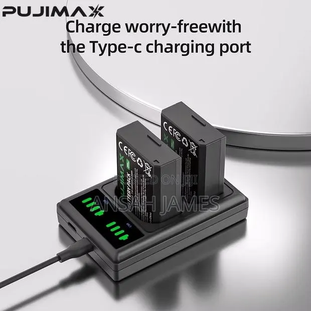 PUJIMAX LP-E10 2 Canon Batteries With a Charger · Photo 1