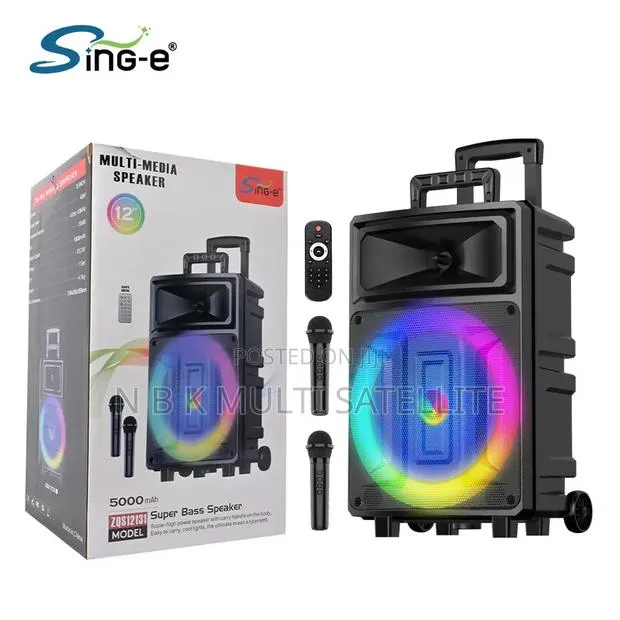 12 Inch Bluetooth Subwoofer Speaker With 2 Wireless Microphone · Photo 1
