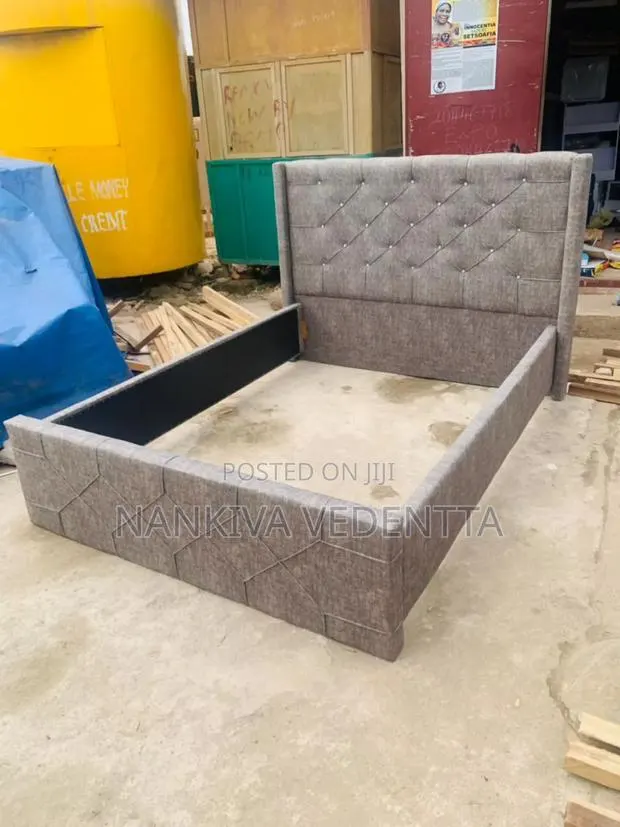 Fabric Double Bed Frame · Photo 1