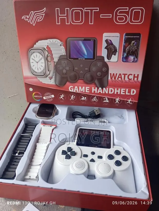 Hot-60 Handheld Electronic Gamepad With S10 Smart Watch 4 Straps · Photo 1