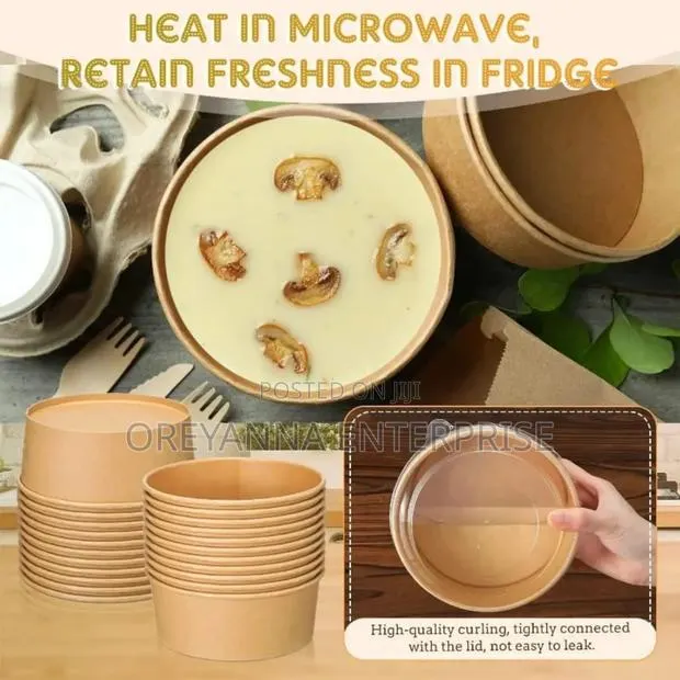 Round Craft Paper Bowls 1000ml Ghc3.10 · Photo 1