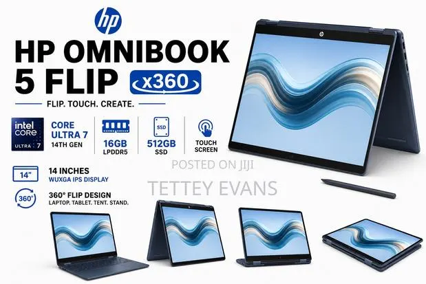 New Laptop HP OmniBook 5 Flip 16GB Intel Core Ultra 7 SSD 512GB · Photo 1