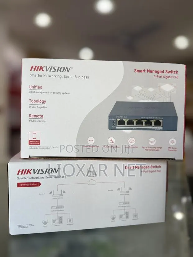 Hikvision DS-3E1505P-EI/M 4 Port Gigabit Smart POE Switch · Photo 1