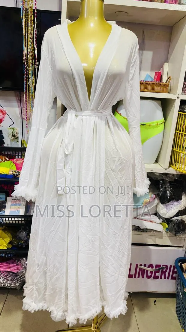 Lace Robe Cover Up and Panty Set · Photo 1