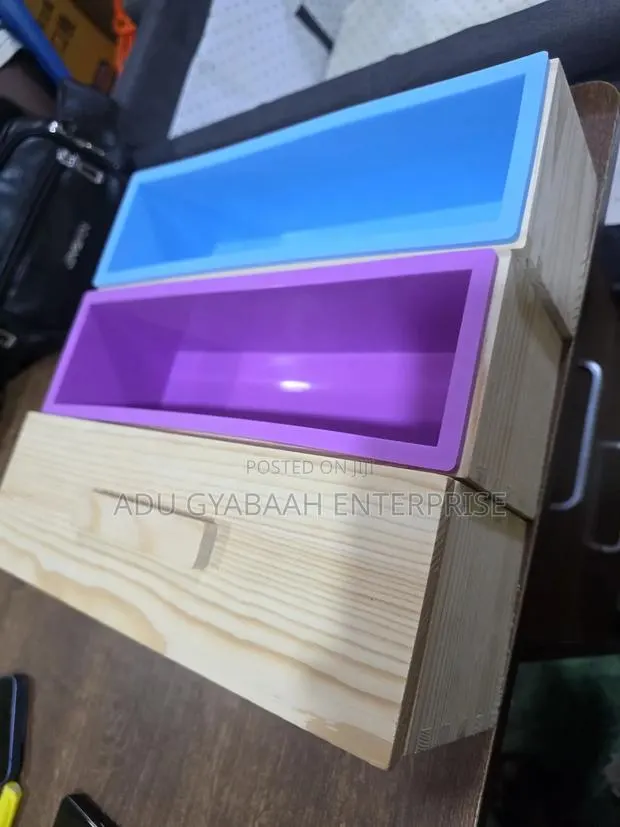 Silicone Soap Loaf Mold With Wooden Box – DIY Craft & Homemade Soaps · Photo 1